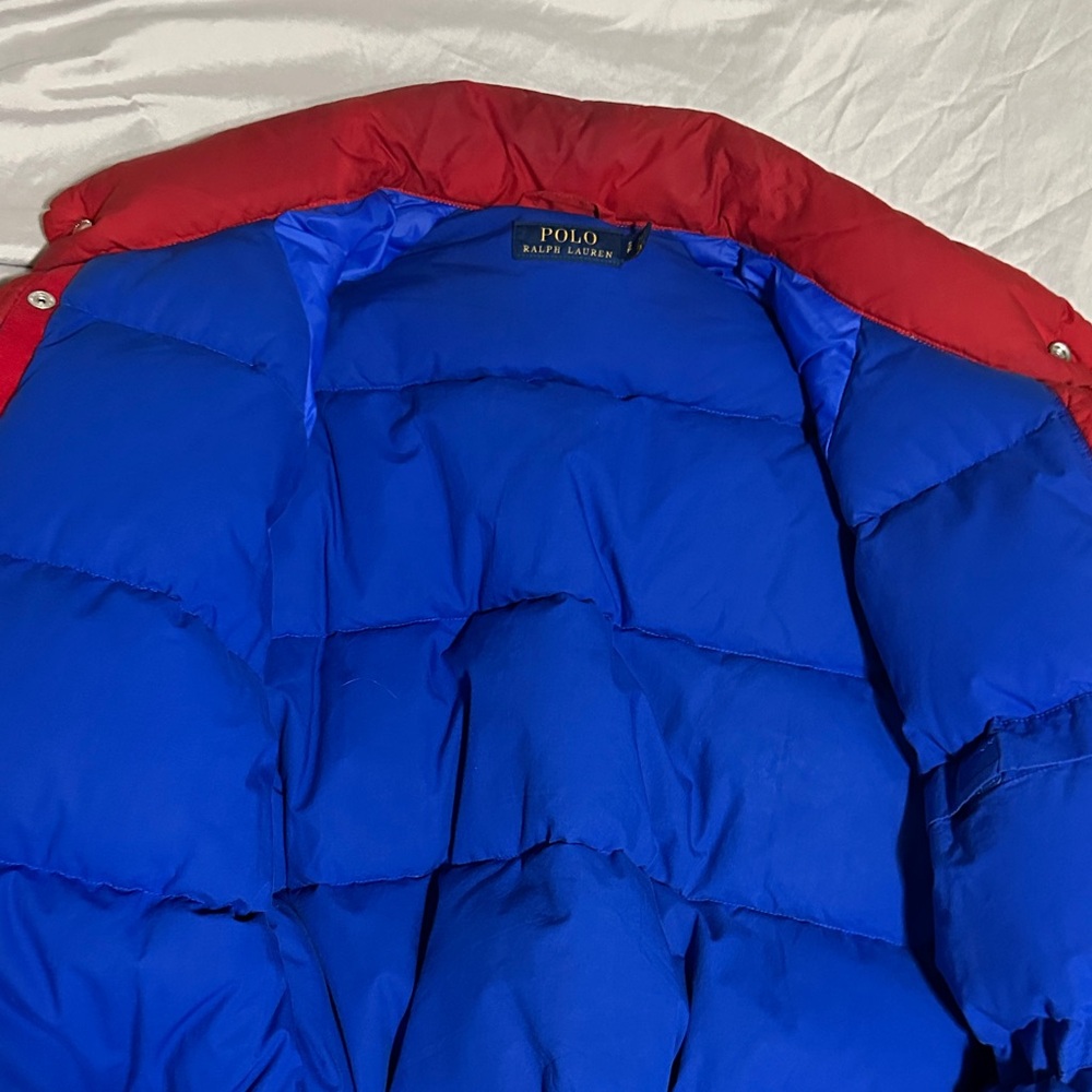 Polo Ralph Lauren Red Multi-Color Puffer Jacket - Picture 2 of 4